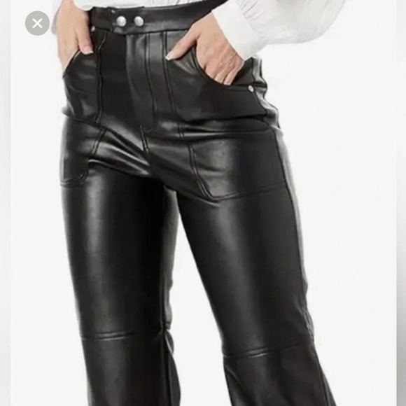 NWT Blank NYC The Baxter Faux Leather Pants Black Size 26 - Picture 11 of 12